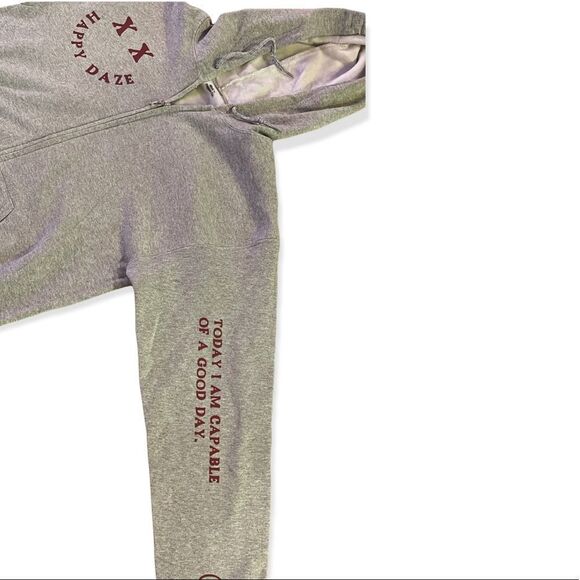 NWT Wool + Pepper Co. HAPPY DAZE Zip Up Hoodie - Picture 5 of 6